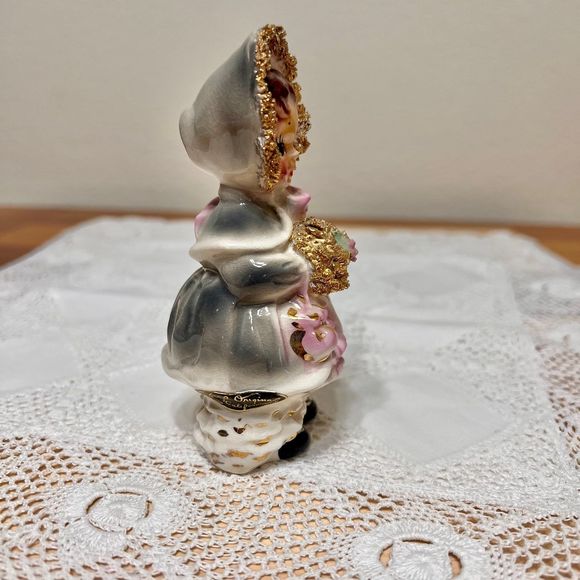 Josef Originals CAROL 1953 Bonnets and Boquet Vintage Figurine - Picture 3 of 9